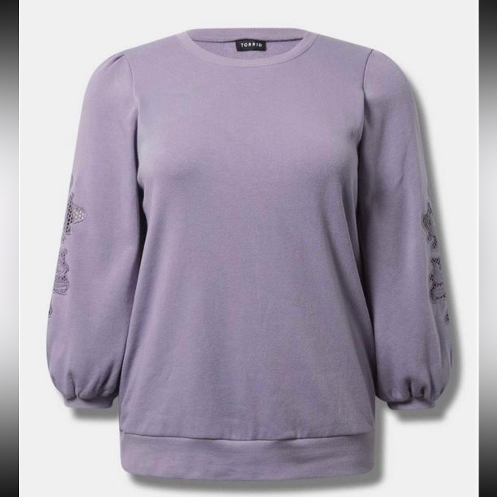Lavender Embroidered Women's Top - Picture 2 of 6